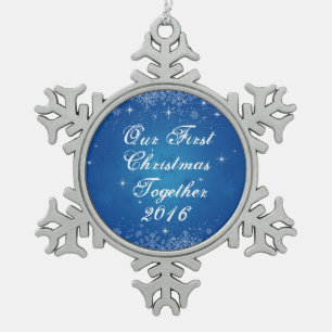 Our First Christmas Together Snowflake Ornament