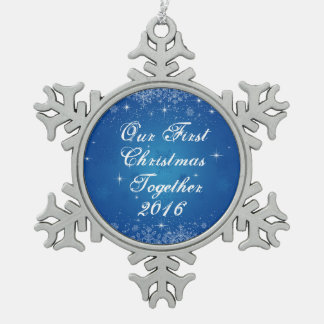 Our First Christmas Together Snowflake Ornament