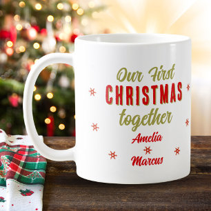Our First Christmas Together Snowflakes Coffee Mug