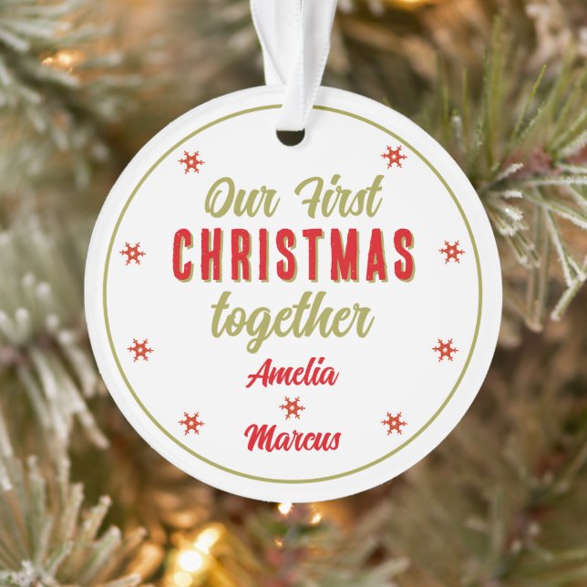 Our First Christmas Together Snowflakes Ornament (Tree)