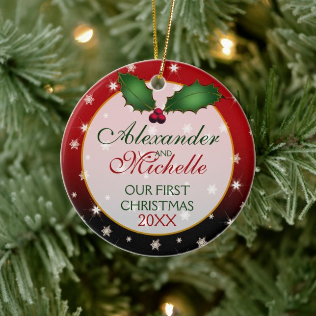 Our First Christmas Wedding Ornament (Tree)