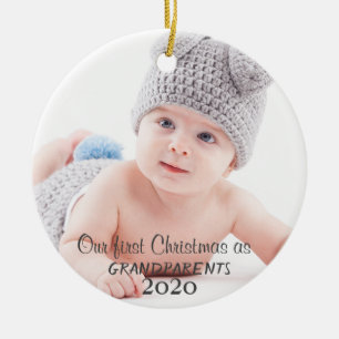 Our First Christmas ,Your Photo Ceramic Ornament