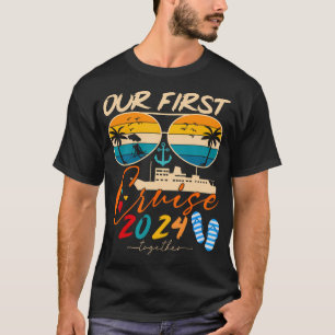 Our First Cruise 2024 Together Matching Couples Cr T-Shirt