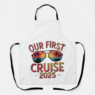 Our First Cruise 2025 Summer Trip Matching Apron