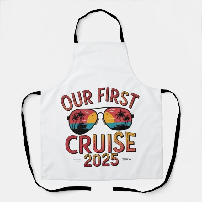 Our First Cruise 2025 Summer Trip Matching  Apron (Front)