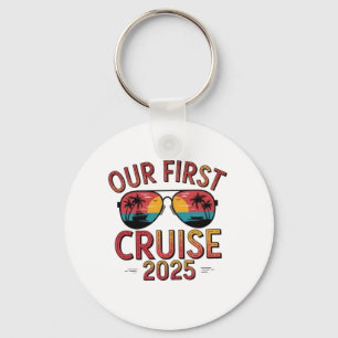 Our First Cruise 2025 Summer Trip Matching  Keychain