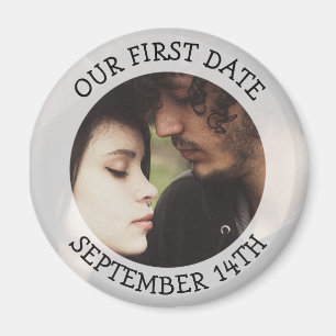 Our First  Date Personalized Reminder Magnet