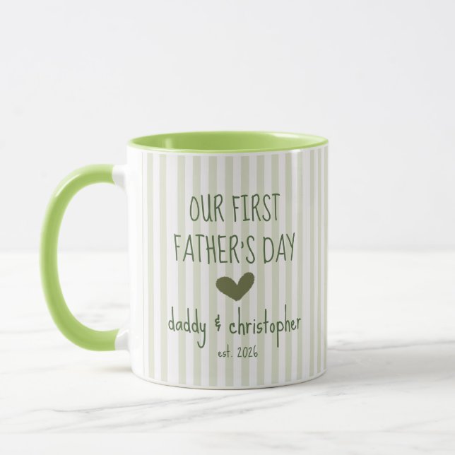 Our First Fathers Day Personalize Mug for Dad (Left)