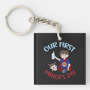 Our first father's day personalized keychain