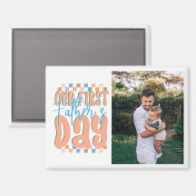 Our First Father's Day Retro Custom Photo