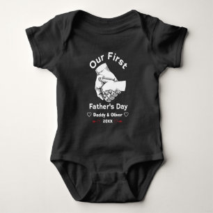 Our First Father's Day together 2023, Custom Names Baby Bodysuit