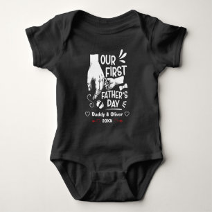 Our First Father's Day together 2023, Custom Names Baby Bodysuit