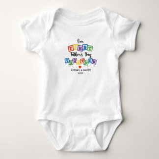 OUR FIRST FATHER'S DAY TOGETHER BABY BODYSUIT