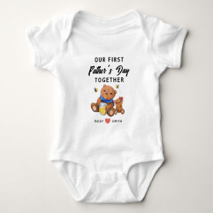 OUR FIRST FATHER'S DAY TOGETHER  BABY BODYSUIT