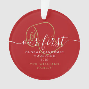 Our First Global Pandemic Together Christmas Photo Ornament