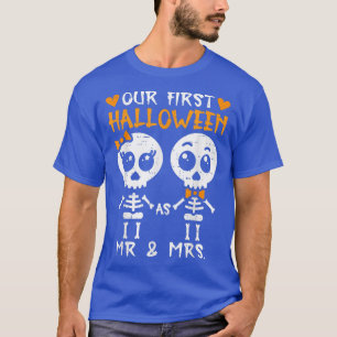 Our First Halloween Mr MrsCouples Married Engaged T-Shirt