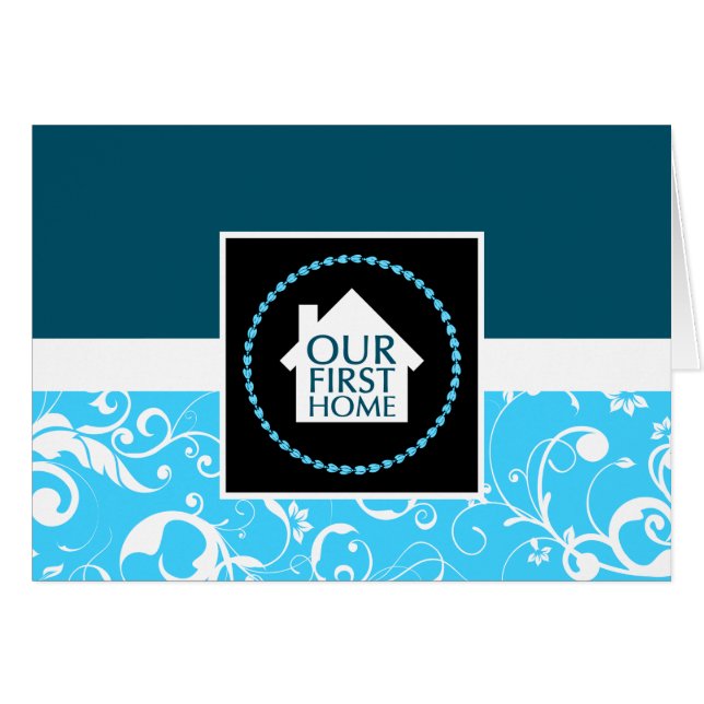 our first home (blue damask) (Front Horizontal)