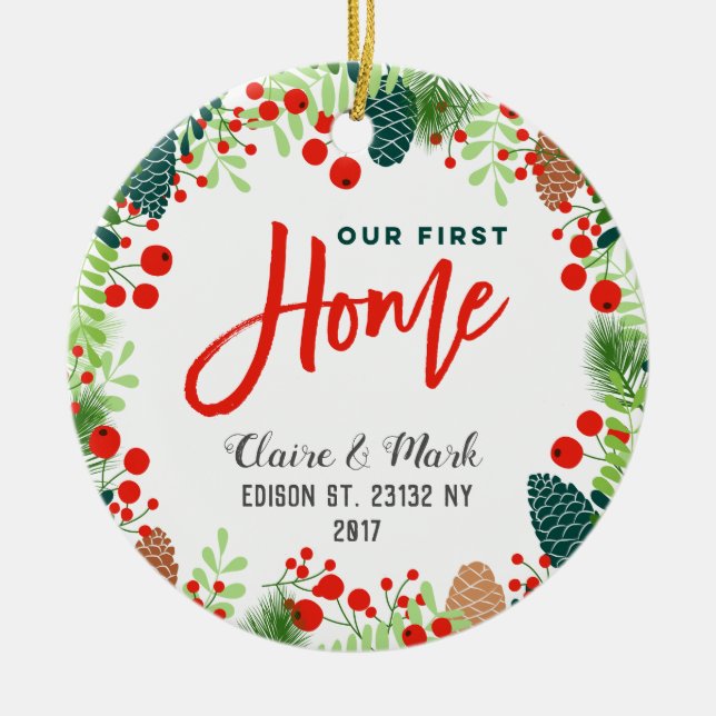 Our first home Christmas ornament (Front)
