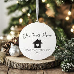 Our First Home Housewarming New House 1st Home Ceramic Ornament<br><div class="desc">This is a Our First Home Housewarming New House 1st Home Ceramic Christmas Ornament!</div>