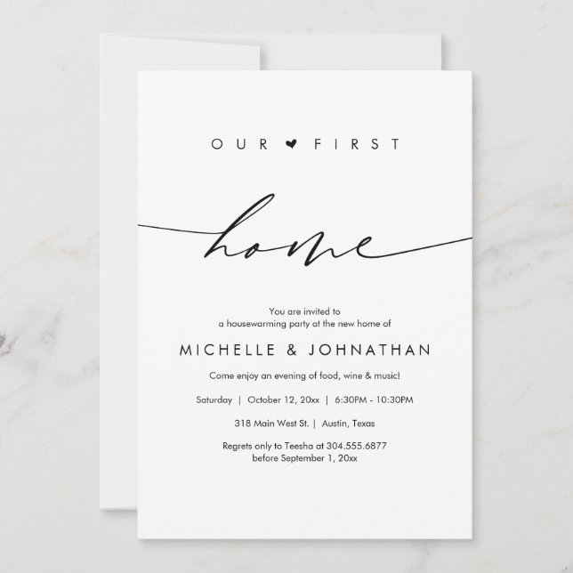Our first home, Housewarming party celebration Invitation (Front)