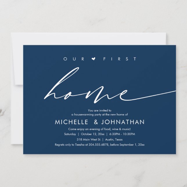 Our first home, Housewarming party celebration Invitation (Front)