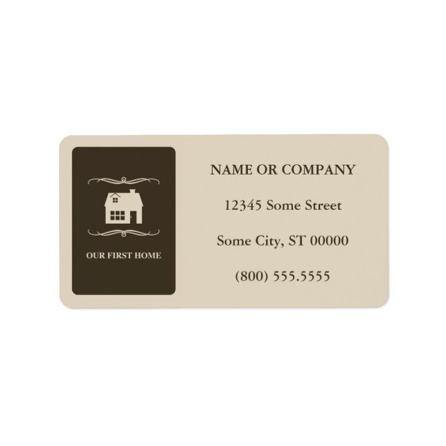 our first home (mod home) label (Front)