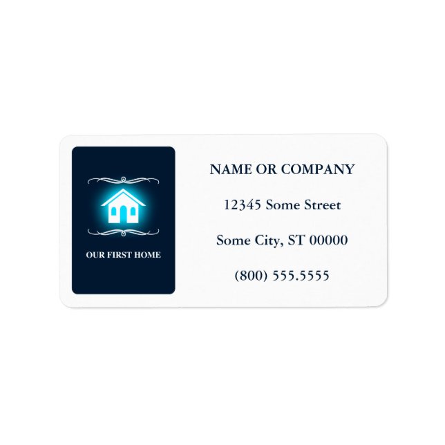 our first home (mod home) label (Front)