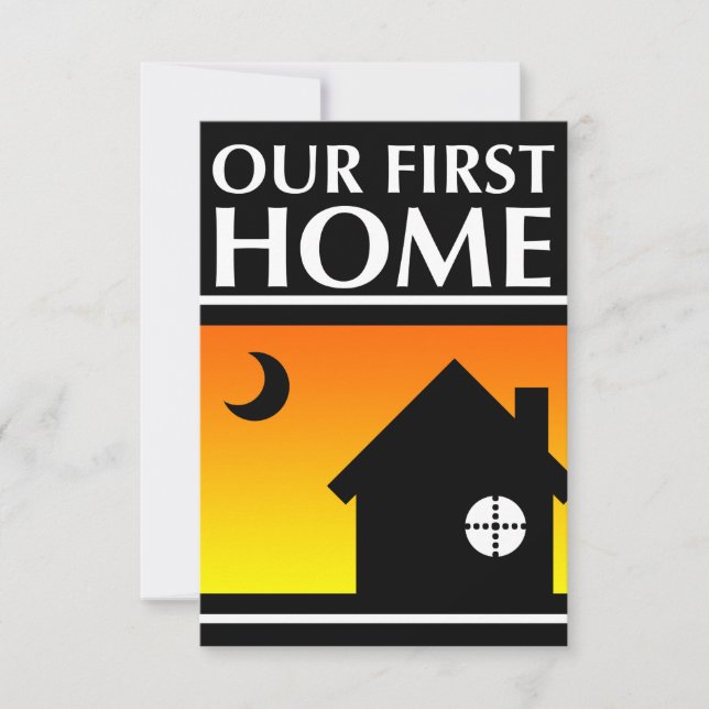 our first home (mod sunrise) invitation (Front)