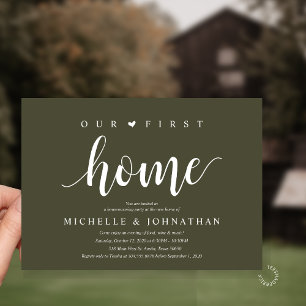 Our First Home Modern Rustic Housewarming party Invitation