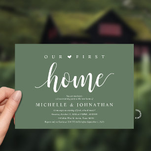 Our First Home Modern Rustic Housewarming party Invitation