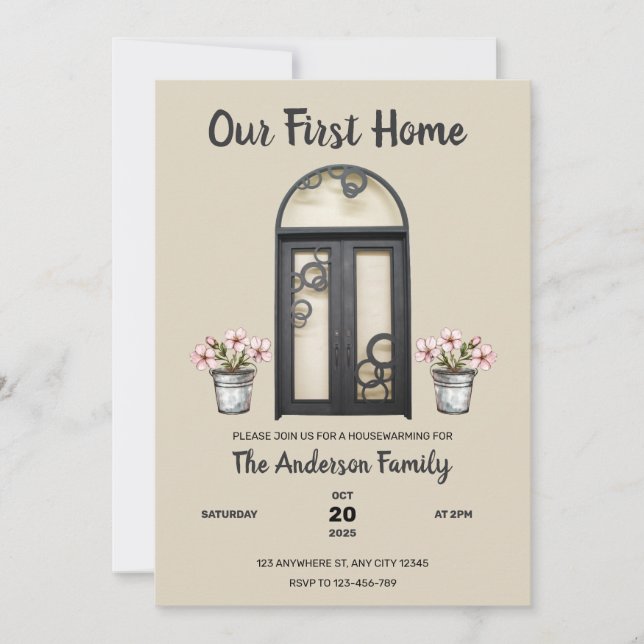Our First Home Party Invitation (Front)