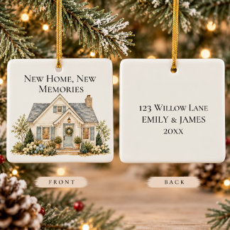 Our First Home Personalized Ceramic Ornament