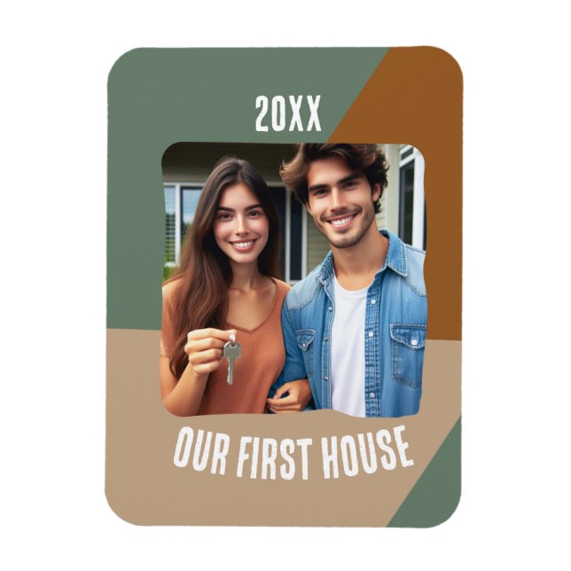 Our First House Personalized Photo Magnet (Vertical)