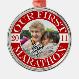 Our First Marathon - 2011 Metal Ornament