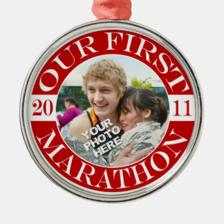 Our First Marathon - 2011 Metal Ornament