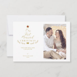 Our First Married Christmas Quote Newlyweds Photo