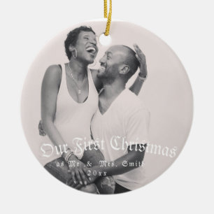 our first married, our new home, Christmas 2020 Ceramic Ornament