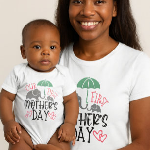 Our First Mother’s Day Elephant & Umbrella T-Shirt