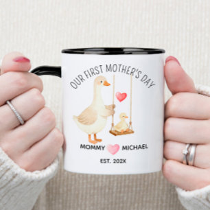 Our First Mother’s Day Gift, Mom and Baby Duck Mug
