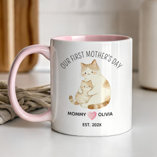 Our First Mother’s Day Mom and Baby Cat Coffee Cup