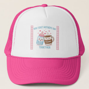 Our First Mother’s Day Together New Mom Mommy Funn Trucker Hat
