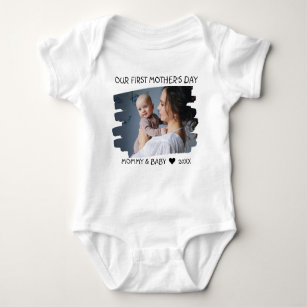 Our First Mother's Day New Mom And Baby Photo Baby Bodysuit