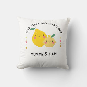 Our First Mother's Day T-Shirt Throw Pillow