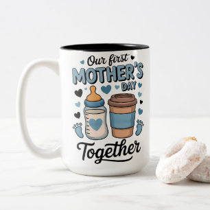 Our First Mother's Day Together Baby Bottle and Co Two-Tone Coffee Mug