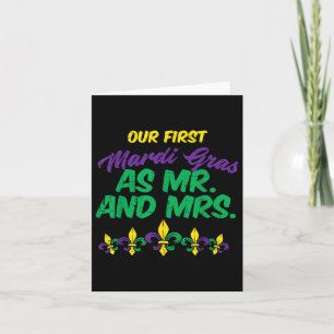 Our First Mr Mrs Mardi Gras New Orleans Engaged Me Card