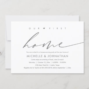 Our First New Home, Housewarming Party Celebration Invitation