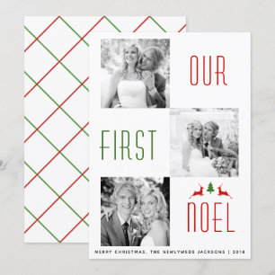 Our First Noel first Christmas simple photo card