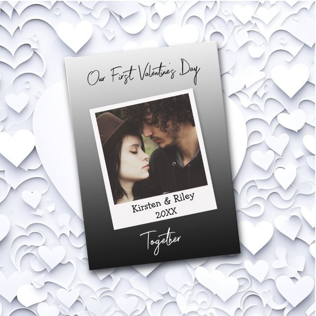 Our First Valentine's Day Personalized Retro  Card (Creator Uploaded)
