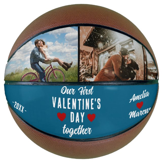 Our First Valentine's Day Together 2 Photos  Basketball (Front)