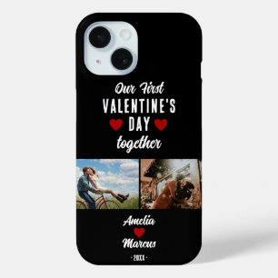 Our First Valentine's Day Together 2 Photos Black iPhone 15 Case